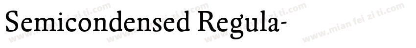 Semicondensed Regula字体转换